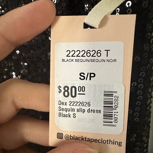 Black Tape Midi Dress - Picture 8 of 10